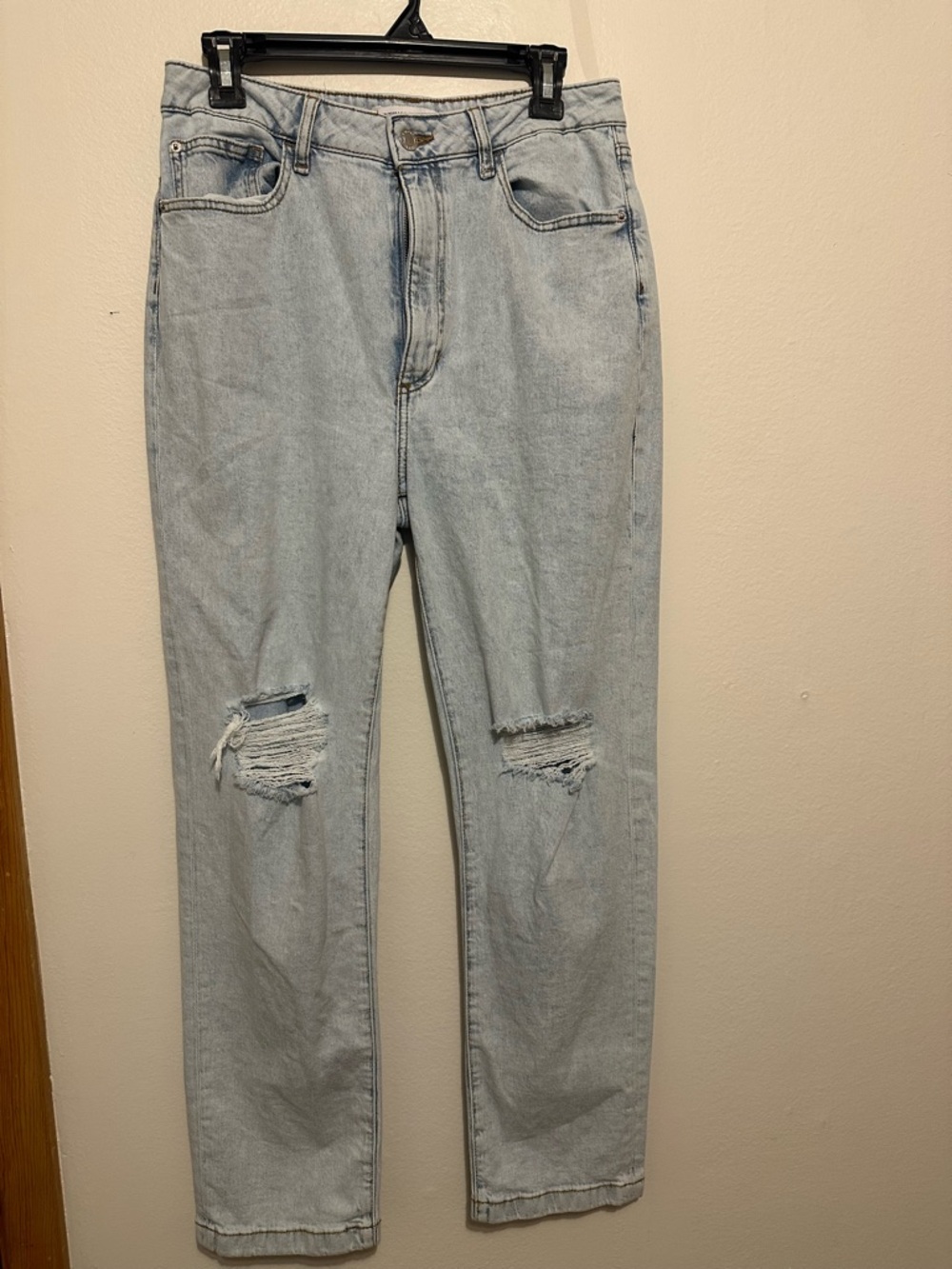 WeWoreWhat High Rise Straight Leg Jeans Light Wash Denim Size 28
